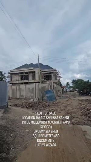 Kiwanja kinauzwa Tabata Segerea Sanene, Dar Es Salaam sqm 450