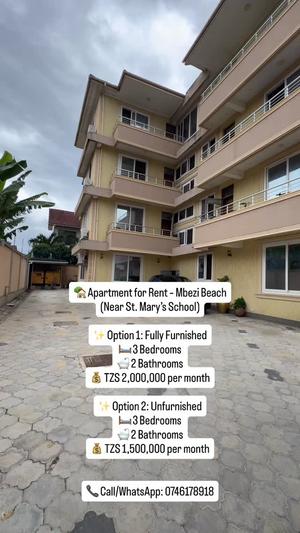 3 Bedrooms Apartment for Rent in Mbezi Beach, Dar Es Salaam