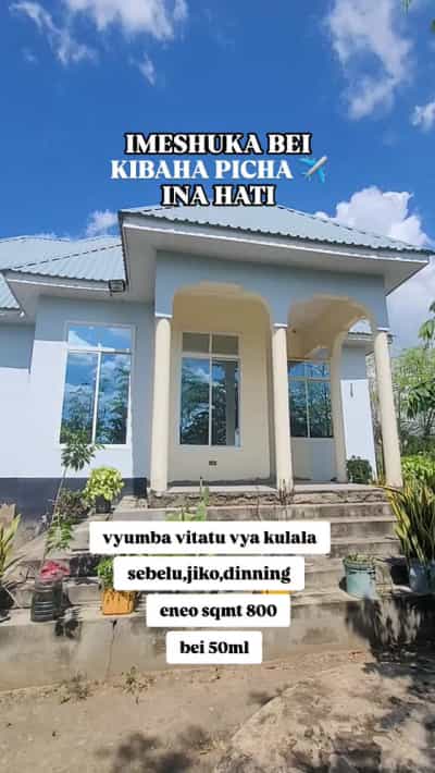 Nyumba ya vyumba vitatu inauzwa Kibaha Picha Ya Ndege, Pwani (800 sqm) Nyumba ya vyumba vitatu inauzwa Kibaha Picha Ya Ndege, Pwani (800 sqm)