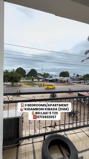 Apartment ya vyumba vitatu inapangishwa Kigamboni Kibada, Dar Es Salaam