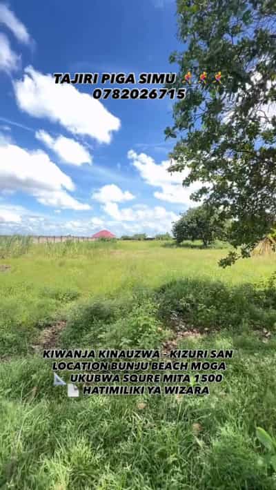 Viwanja vinauzwa Bunju Beach Moga, Dar Es Salaam (1500 sqm)