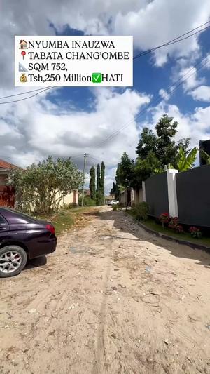 Nyumba ya vyumba vinne inauzwa Tabata Chang'ombe Mwisho, Dar Es Salaam (755 sqm)