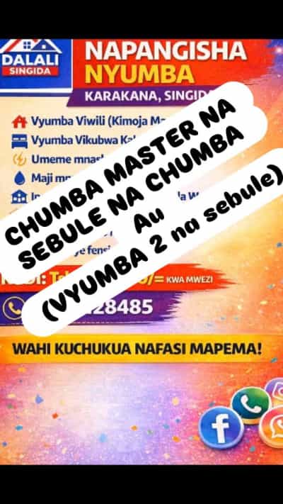 Apartment ya vyumba viwili inapangishwa Karakana, Singida