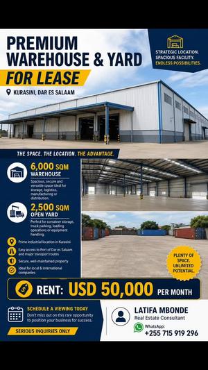 Warehouse for Rent in Kurasini, Dar Es Salaam (8500 sqm)