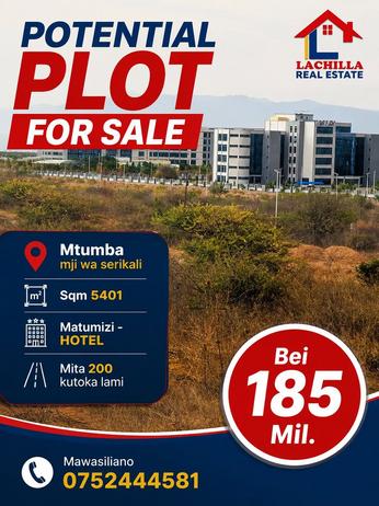 Kiwanja (Commercial Plot) kinauzwa Mtumba, Dodoma (5401 sqm) Kiwanja (Commercial Plot) kinauzwa Mtumba, Dodoma (5401 sqm)