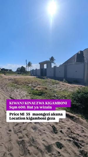 Kiwanja kinauzwa Kigamboni Geza Block 16, Dar Es Salaam sqm 600