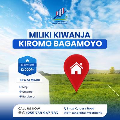 Residential Plot for Sale in Kiromo Bagamoyo, Pwani