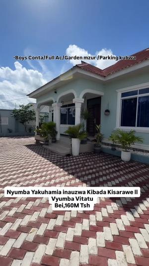Nyumba ya vyumba vitatu inauzwa Kigamboni Kisarawe II, Dar Es Salaam (800 sqm)