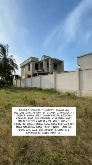 Nyumba ya vyumba vinne inauzwa Gezaulole, Dar Es Salaam (554 sqm)