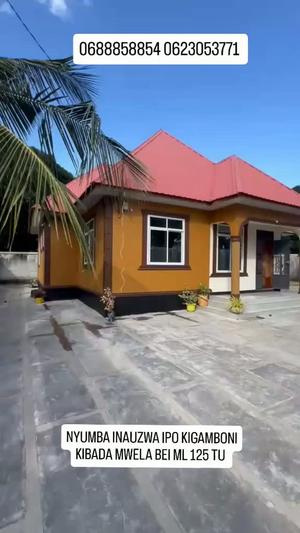 Nyumba ya vyumba vitatu inauzwa Kibada Mwela, Dar Es Salaam (550 sqm)