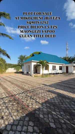 Kiwanja kinauzwa Mikocheni B, Dar Es Salaam sqm 1252 Kiwanja kinauzwa Mikocheni B, Dar Es Salaam sqm 1252