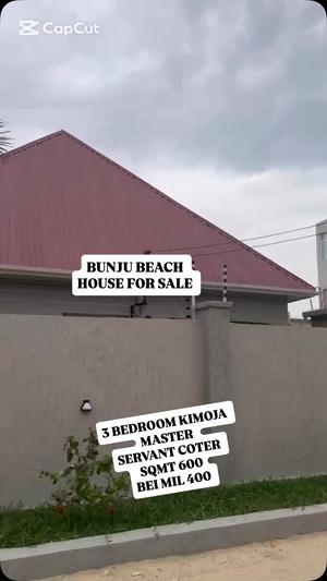 Nyumba inauzwa Bunju Beach, Dar Es Salaam (600 sqm)