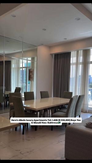 Apartment ya vyumba vinne inauzwa Masaki, Dar Es Salaam