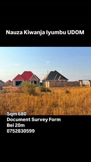 Kiwanja kinauzwa Iyumbu Udom, Dodoma sqm 680 Kiwanja kinauzwa Iyumbu Udom, Dodoma sqm 680
