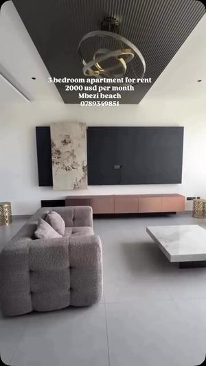 Apartment (Furnished) ya vyumba vitatu inapangishwa Mbezi Beach, Dar Es Salaam
