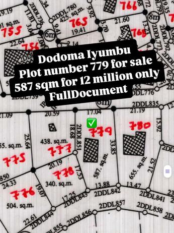 Residential Plot for Sale in Iyumbu, Dodoma (587 sqm)