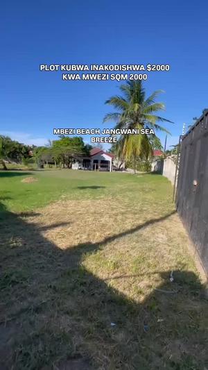 Plot for sale in Mbezi Beach Jangwani Sea Breeze, Dar Es Salaam sqm 2000