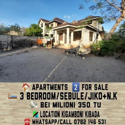 Apartment ya vyumba vitatu inauzwa Kigamboni Kibada, Dar Es Salaam (950 sqm) Apartment ya vyumba vitatu inauzwa Kigamboni Kibada, Dar Es Salaam (950 sqm)