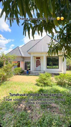 4 Bedrooms House for Sale in Cheka Kigamboni, Dar Es Salaam (4200 sqm) 4 Bedrooms House for Sale in Cheka Kigamboni, Dar Es Salaam (4200 sqm)