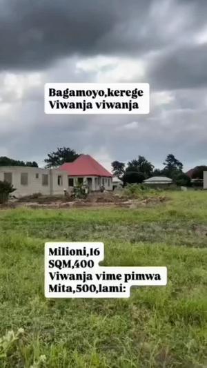 Kiwanja kinauzwa Bagamoyo Kerege, Pwani sqm 400 Kiwanja kinauzwa Bagamoyo Kerege, Pwani sqm 400