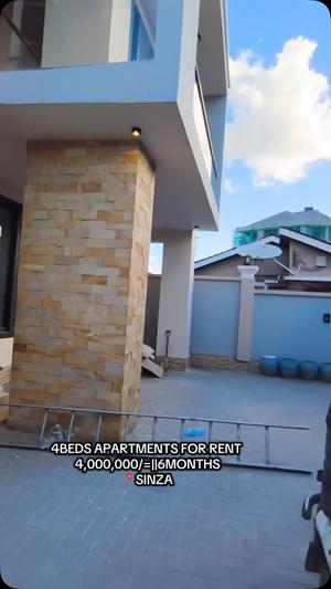 Nyumba/Apartment ya vyumba vinne inapangishwa Sinza, Dar Es Salaam