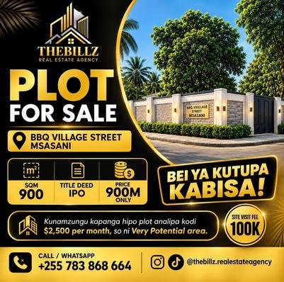 Residential Plot for Sale in Msasani, Dar Es Salaam (900 sqm) Residential Plot for Sale in Msasani, Dar Es Salaam (900 sqm)
