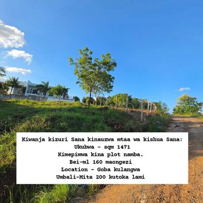 Kiwanja kinauzwa Goba Kulangwa, Dar Es Salaam sqm 1471 Kiwanja kinauzwa Goba Kulangwa, Dar Es Salaam sqm 1471