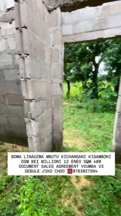 Nyumba ya vyumba vitatu inauzwa Mbutu Kichangani, Kigamboni, Dar Es Salaam (400 sqm)