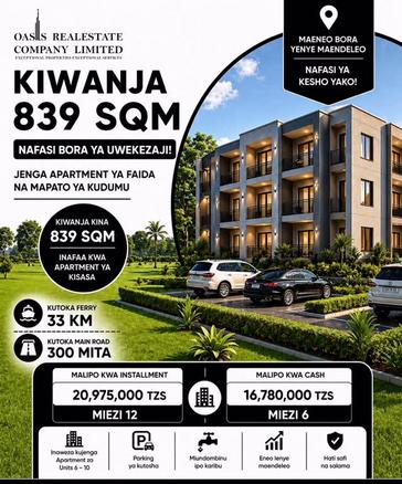 Residential Plot for Sale in Kigamboni Grand Estate, Dar Es Salaam (839 sqm)