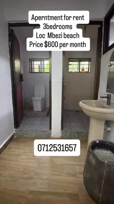 Apartment ya vyumba vitatu inapangishwa Mbezi Beach, Dar Es Salaam