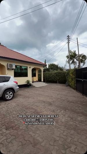 Apartment ya vyumba viwili inapangishwa Kinondoni Leaders, Dar Es Salaam