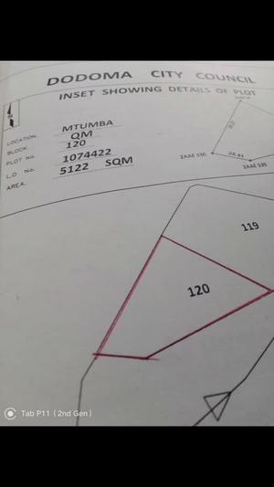 Kiwanja kinauzwa Mtumba, Dodoma sqm 5122