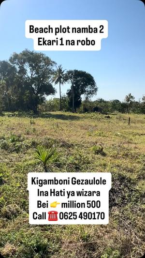 Beach Plot kinauzwa Gezaulole, Dar Es Salaam (5000 sqm) Beach Plot kinauzwa Gezaulole, Dar Es Salaam (5000 sqm)