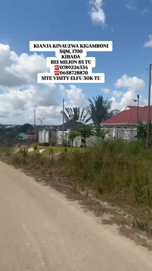 Kiwanja kinauzwa Kibada, Dar Es Salaam sqm 1700