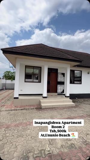 Apartment ya vyumba viwili inapangishwa Ununio Beach, Dar Es Salaam