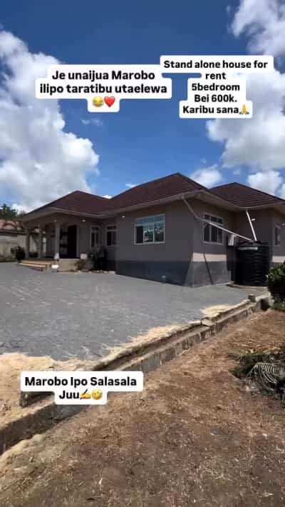 Nyumba ya vyumba vitano inapangishwa Salasala (Marobo), Dar Es Salaam