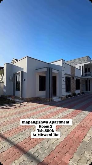 Apartment ya vyumba viwili inapangishwa Mbweni Jkt, Dar Es Salaam