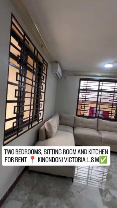 Apartment ya vyumba viwili inapangishwa Kinondoni Victoria, Dar Es Salaam