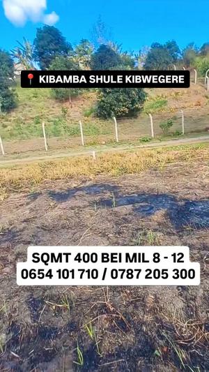 Viwanja vinauzwa Kibamba Shule Kibwegere Mwisho, Dar Es Salaam sqm 400