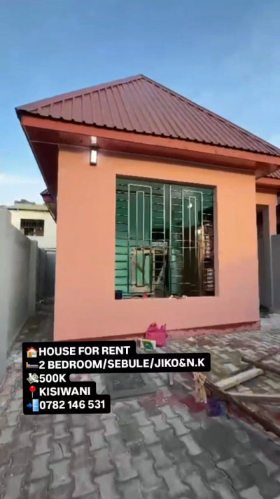 Nyumba ya vyumba viwili inapangishwa Kigamboni, Dar Es Salaam