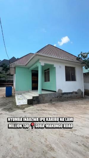 Nyumba ya vyumba vitatu inauzwa Goba Makongo Juu, Dar Es Salaam (600 sqm)