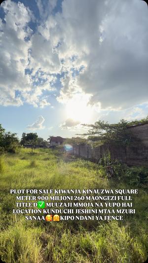 Kiwanja kinauzwa Kunduchi Jeshini, Dar Es Salaam sqm 900 Kiwanja kinauzwa Kunduchi Jeshini, Dar Es Salaam sqm 900