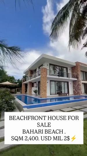 Nyumba ya vyumba vinne inauzwa Bahari Beach, Dar Es Salaam (2400 sqm)