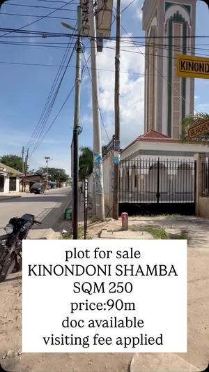 Kiwanja kinauzwa Kinondoni Shamba, Dar Es Salaam (250 sqm) Kiwanja kinauzwa Kinondoni Shamba, Dar Es Salaam (250 sqm)