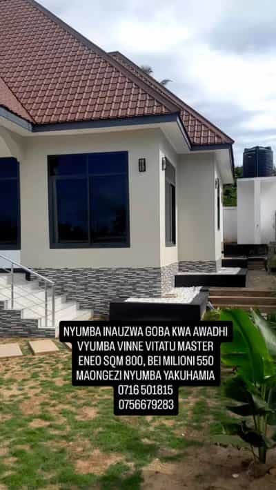 Nyumba ya vyumba vinne inauzwa Goba Kwa Awadhi, Dar Es Salaam (800 sqm)