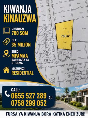 Residential Plot for Sale in Dodoma Mpamaa (780 sqm)