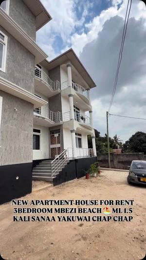 Apartment ya vyumba vitatu inapangishwa Mbezi Beach, Dar Es Salaam
