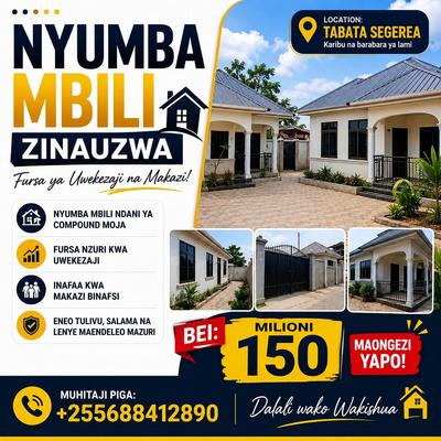 Nyumba inauzwa Tabata Segerea, Dar Es Salaam Nyumba inauzwa Tabata Segerea, Dar Es Salaam