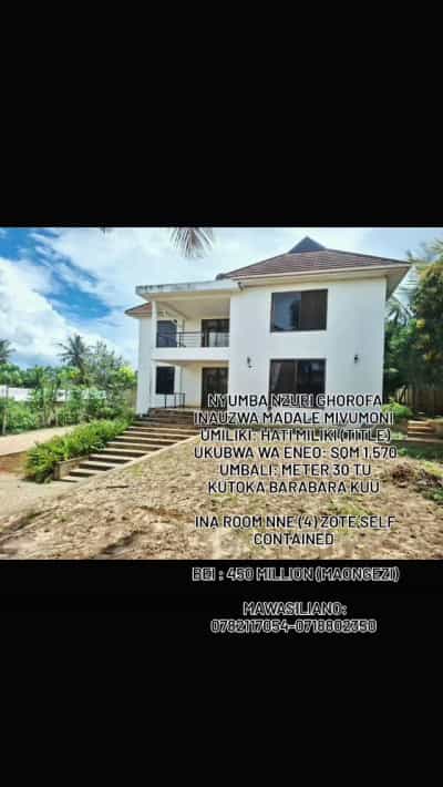 Nyumba ya vyumba vinne inauzwa Madale Mivumoni, Dar Es Salaam (1570 sqm)
