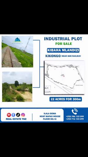Industrial Plot for Sale in Kibaha Mlandizi Kikongo, Pwani (22 acre)